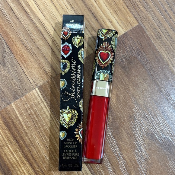 Dolce & Gabbana Shine Lip Lacquer in Vibrant Red #dglover